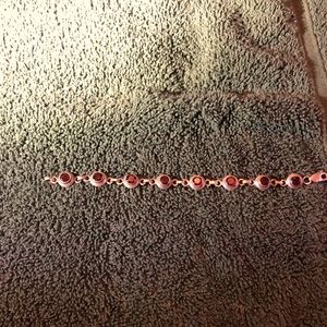 Garnet and sterling silver bracelet